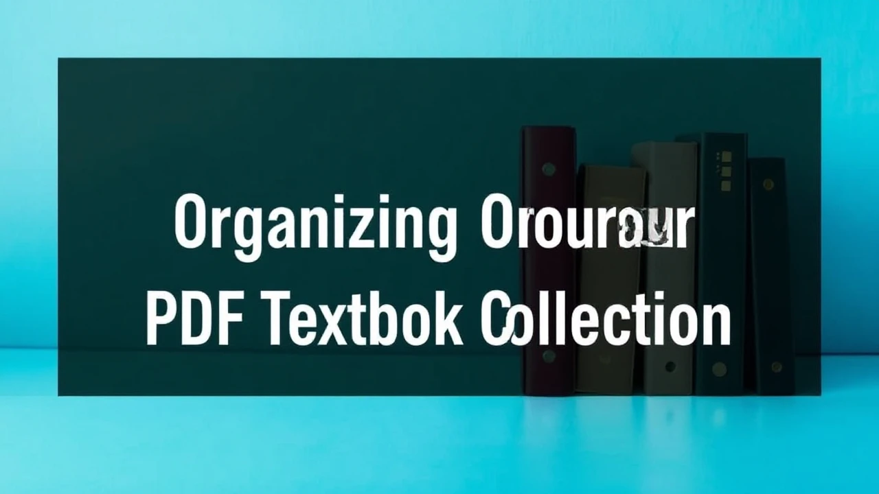 5 Tips for Efficiently Organizing Your PDF Textbook Collection